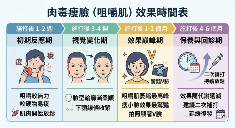 肉毒咀嚼肌多久有效果？可以維持多久？